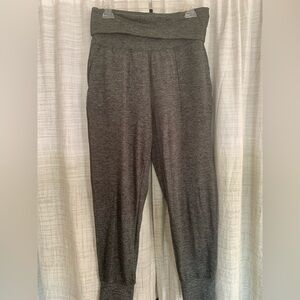 Aerie M Tall Heather Green Foldover Joggers
